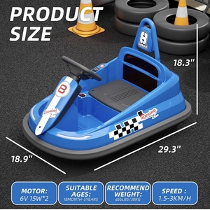 XJD Toddler Bumper Car Blue