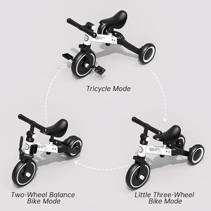 XJD 3-in-1 Kids Tricycle for Toddlers 2–5y White