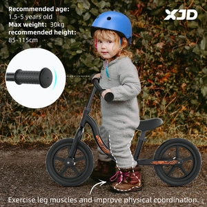 XJD Black Geometry Kids Balance Bike