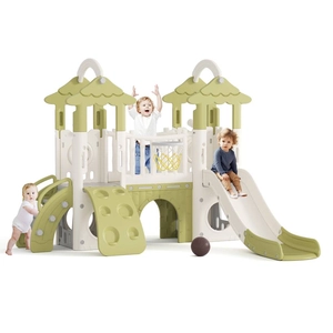 XJD 9-in-1 Toddler Slide Set Green