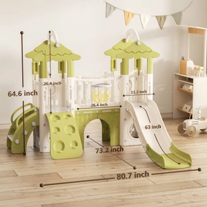 XJD 9-in-1 Toddler Slide Set Green