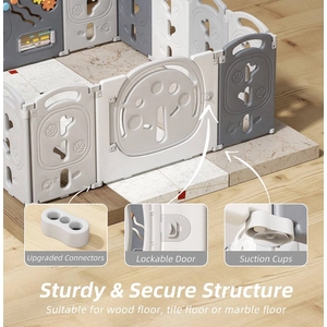 XJD Foldable Playpen Grey