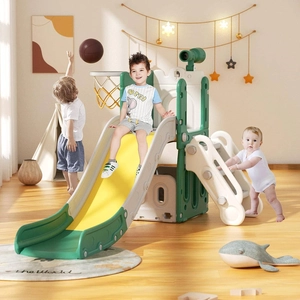 XJD 5-in-1 Toddler Slide Set In Yellow Green
