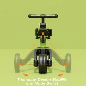 XJD 3-in-1 Kids Trike Green