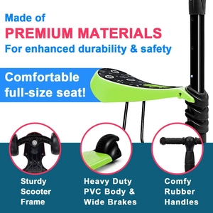 XJD Toddler Scooter 3 Wheels Green