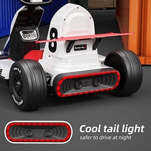 XJD Kids Electric Go Kart White for Ages 3–8
