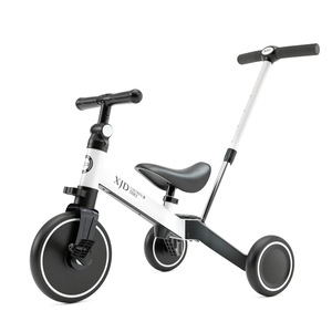 XJD 7-in-1 Kids Tricycle with Push Bar White