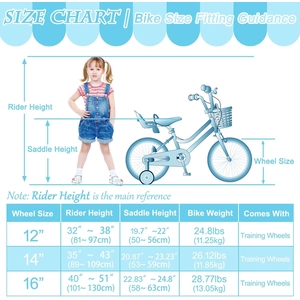 XJD Girls Bike Blue