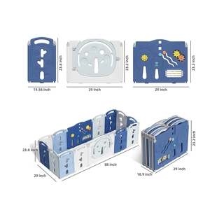 XJD Foldable Playpen Blue