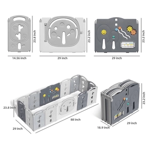 XJD Foldable Playpen Grey