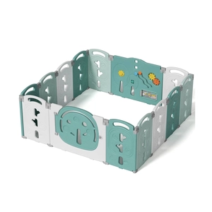 XJD Foldable Playpen Green