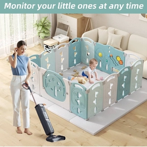 XJD Foldable Playpen Green