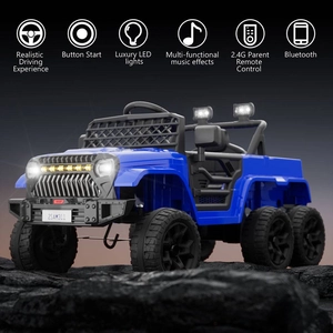 XJD Kids Electric Ride-On Truck Blue