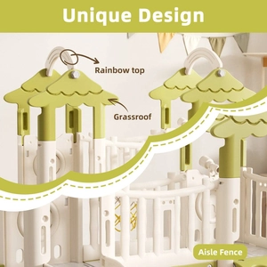 XJD 9-in-1 Toddler Slide Set Green