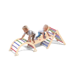 XJD 7-in-1 Pikler Triangle Set colourful