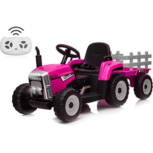 XJD Kids Electric Tractor with Trailer Rose