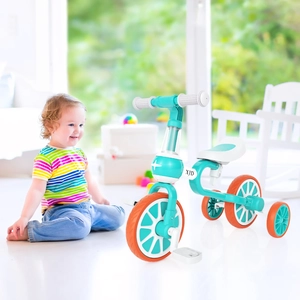 XJD 3-in-1 Toddler Tricycle Bike Green