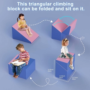XJD Toddler Climbing Blocks 5 Piece Set Pink Blue