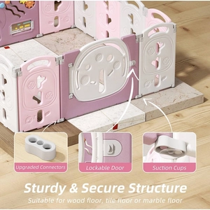 XJD Foldable Playpen Pink