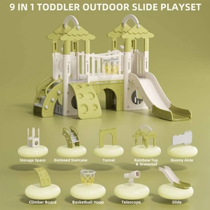 XJD 9-in-1 Toddler Slide Set Green