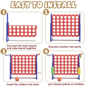 XJD Giant 4-in-a-Row Game Set Red & Blue