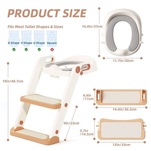 XJD Kids Toilet Training Seat with Step Ladder Gold