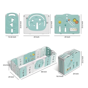 XJD Foldable Playpen Green