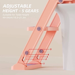 XJD Kids Toilet Training Seat with Step Ladder Pink