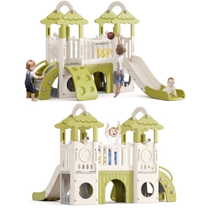 XJD 9-in-1 Toddler Slide Set Green