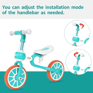 XJD 3-in-1 Toddler Tricycle Bike Green