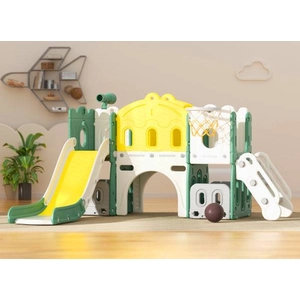 XJD 7-in-1 Toddler Slide Set In Yellow Green