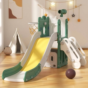 XJD 5-in-1 Toddler Slide Set In Yellow Green