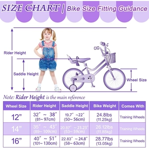 XJD Girls Bike Purple