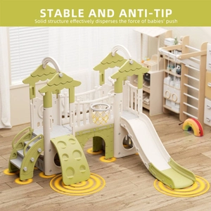 XJD 9-in-1 Toddler Slide Set Green