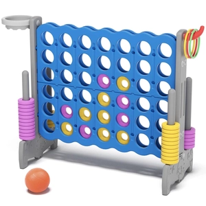 XJD Giant 4-in-a-Row Game Set Blue & Gray
