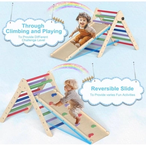 XJD 7-in-1 Pikler Triangle Set colourful