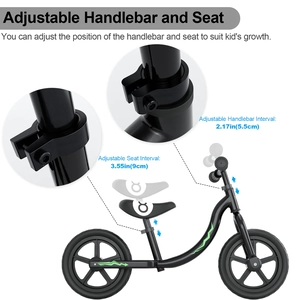 XJD Black lightning Kids Balance Bike