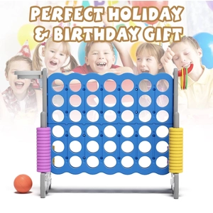 XJD Giant 4-in-a-Row Game Set Blue & Gray