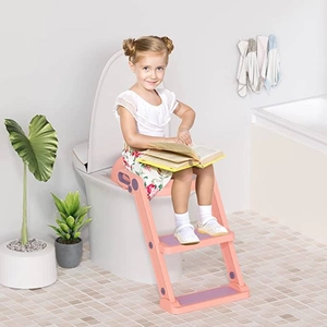 XJD Kids Toilet Training Seat with Step Ladder Pink