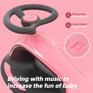 XJD Electric Wiggle Car Pink