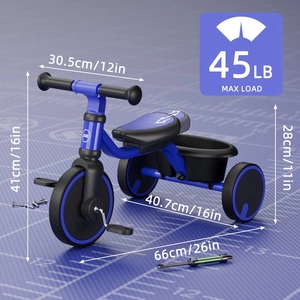 XJD Toddler Training Balance Bike Blue