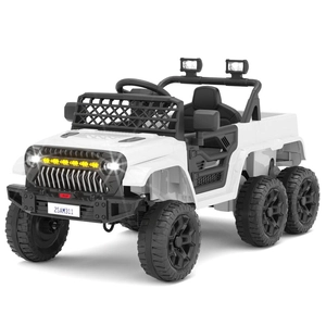 XJD Kids Electric Ride-On Truck White