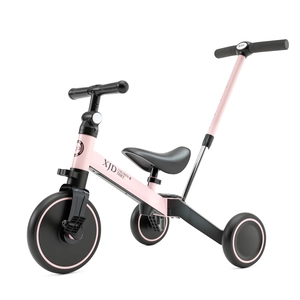 XJD 7-in-1 Kids Tricycle with Push Bar Pink
