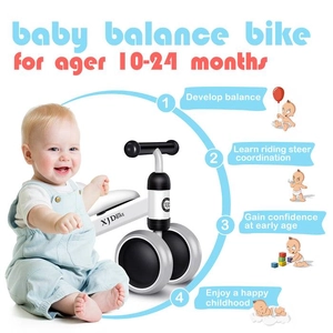 XJD Mini Balance Bike for Toddlers 18m–4y White