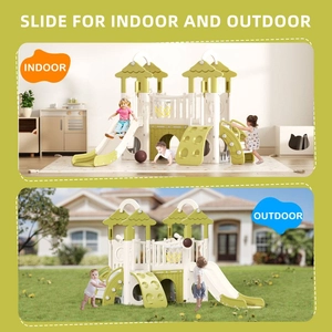 XJD 9-in-1 Toddler Slide Set Green