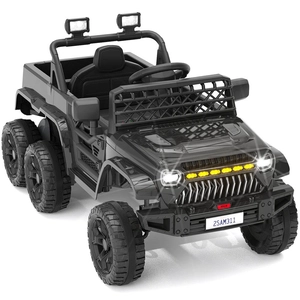XJD Kids Electric Ride-On Truck Black