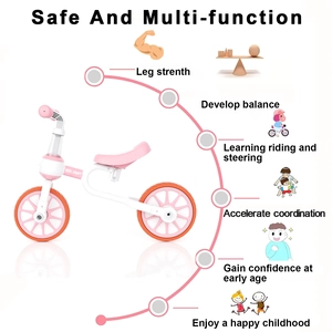 XJD 3-in-1 Toddler Tricycle Bike Pink