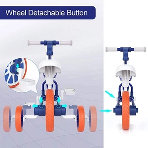 XJD 3-in-1 Toddler Tricycle Bike for 18 Months to 3 Years Old