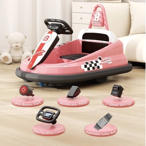 XJD Toddler Bumper Car Pink