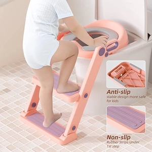 XJD Kids Toilet Training Seat with Step Ladder Pink